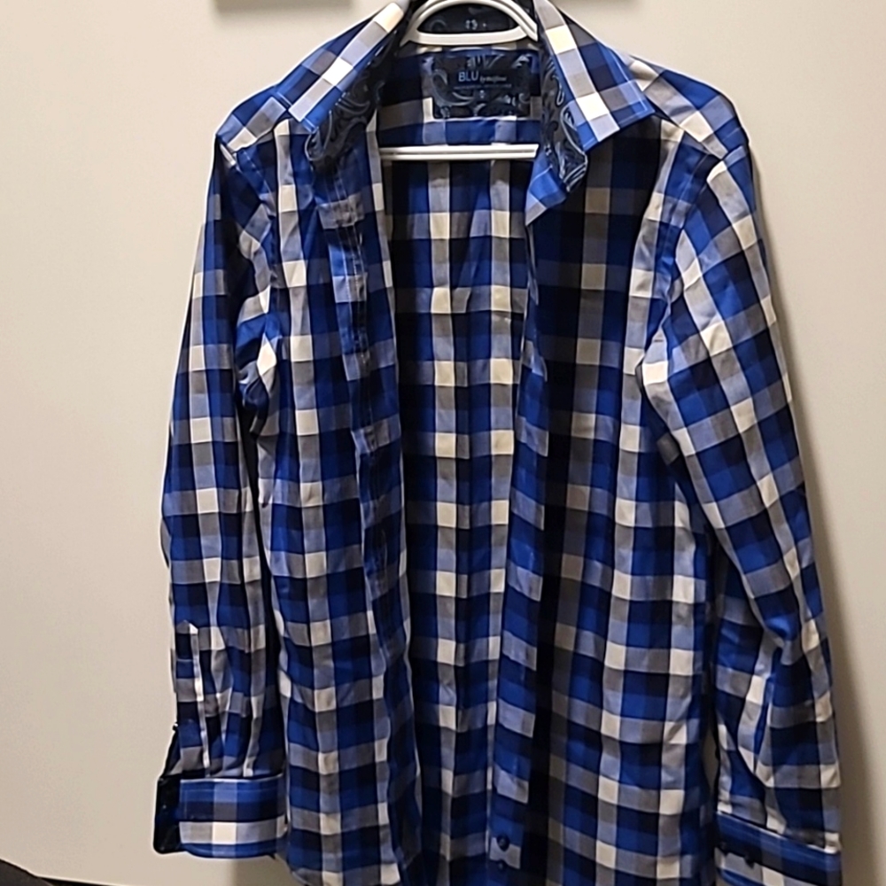 💥SALE💥BLU by Polifroni EUC Sz M Slim fit Men's Shirt